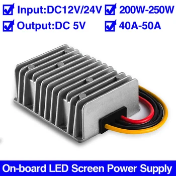 

New model 200W / 250W car truck forklift voltage step down 12v to 5v 24v to 5vdc 40A / 5A dc converter non-isolated converter