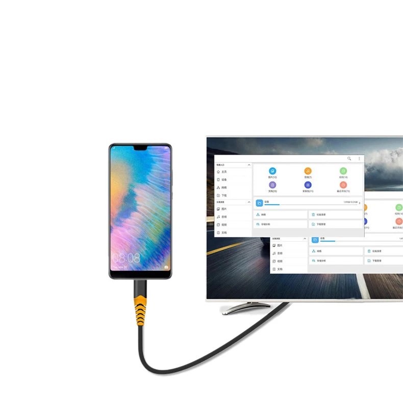 2 м 4 к 30 Гц тип-c к HDMI HD видео кабель, синхронизировать мобильный телефон к HDTV передачи небольшой экран на большой экран