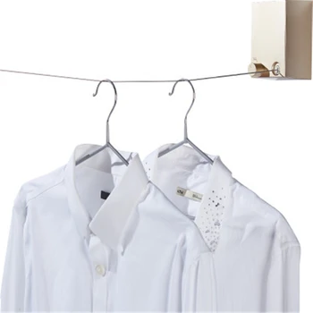 

Indoor Outdoor Retractable Laundry Clothesline Wall Hanging Stretch Washing Clothes Line New Shrinking Balcony Invisible Line