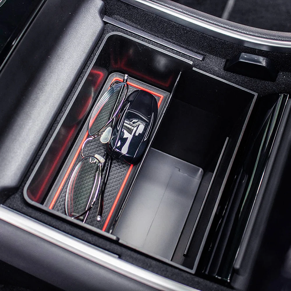 Двухъярусная подставка Коробка ABS Автомобильная центральная консоль скрытый держатель для мелочей Tesla модель 3 автомобильный Стайлинг Аксессуары для автомобиля