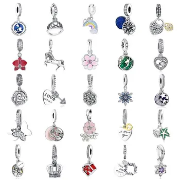 

New 2020 Charm Beads Pendant For Fit Original Charms Bracelets Sterling Silver 925 Original Bangle Necklace Jewelry Making DIY