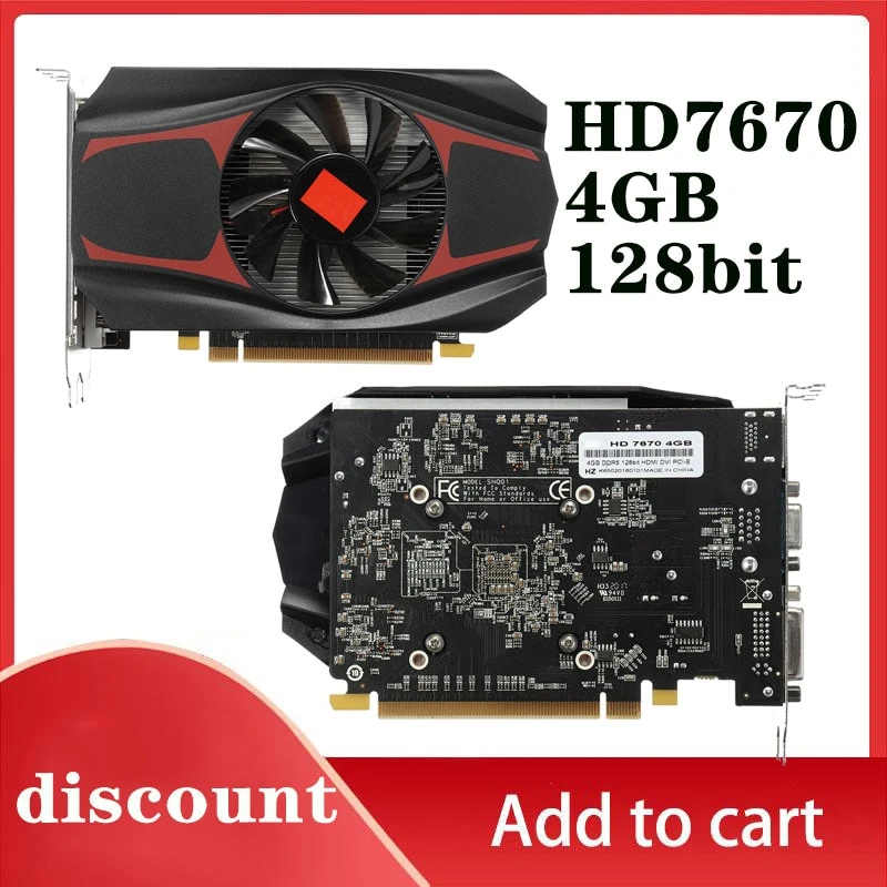 Hd7670 4gb Graphics Card 128bit Independent Hdmi Graphics Card Video Card Desktop Office Home Pc Accessories Tool Parts Aliexpress