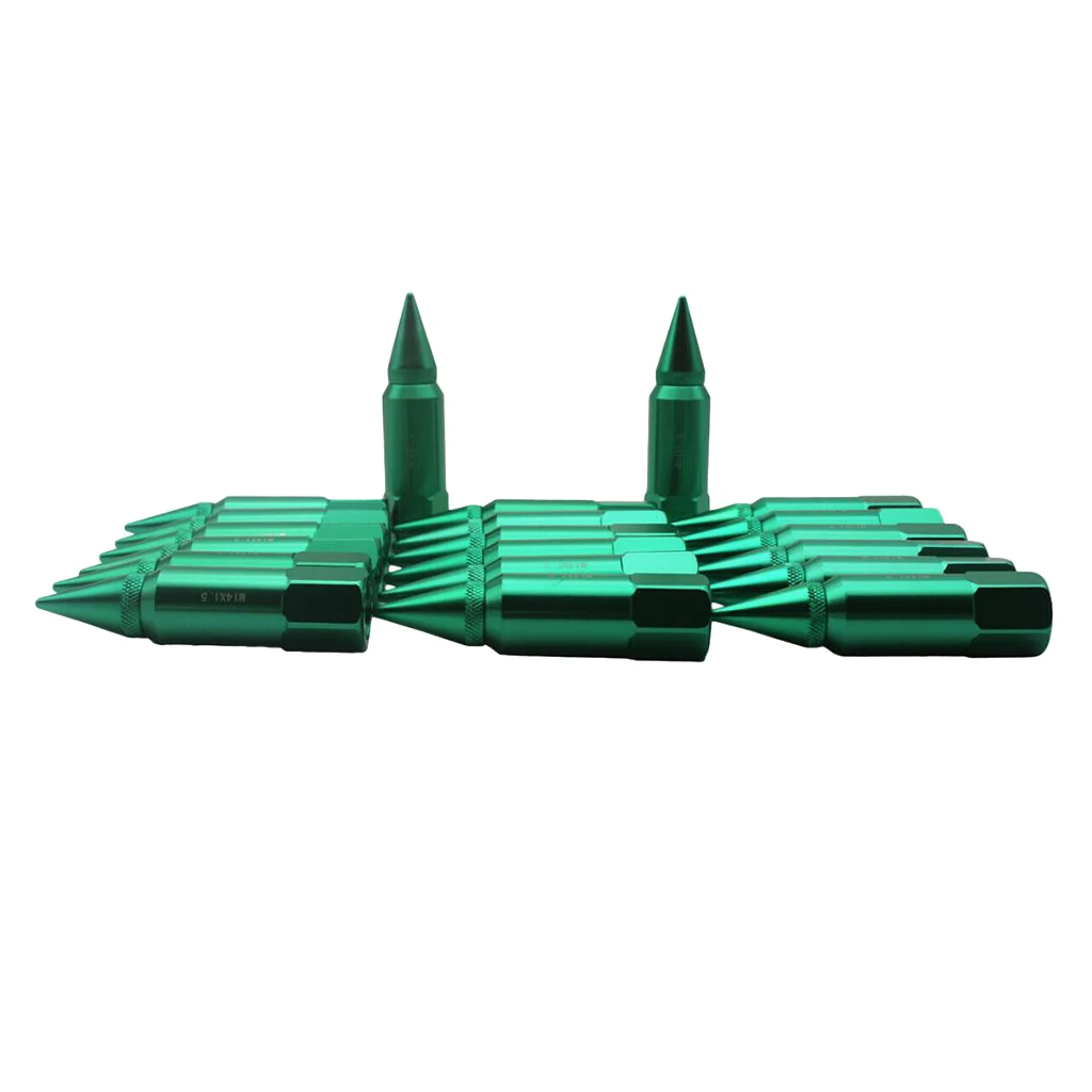 20 PIECES M14X1.25 Lug Nuts  Extended Tuner Aluminum Wheels Rims Cap