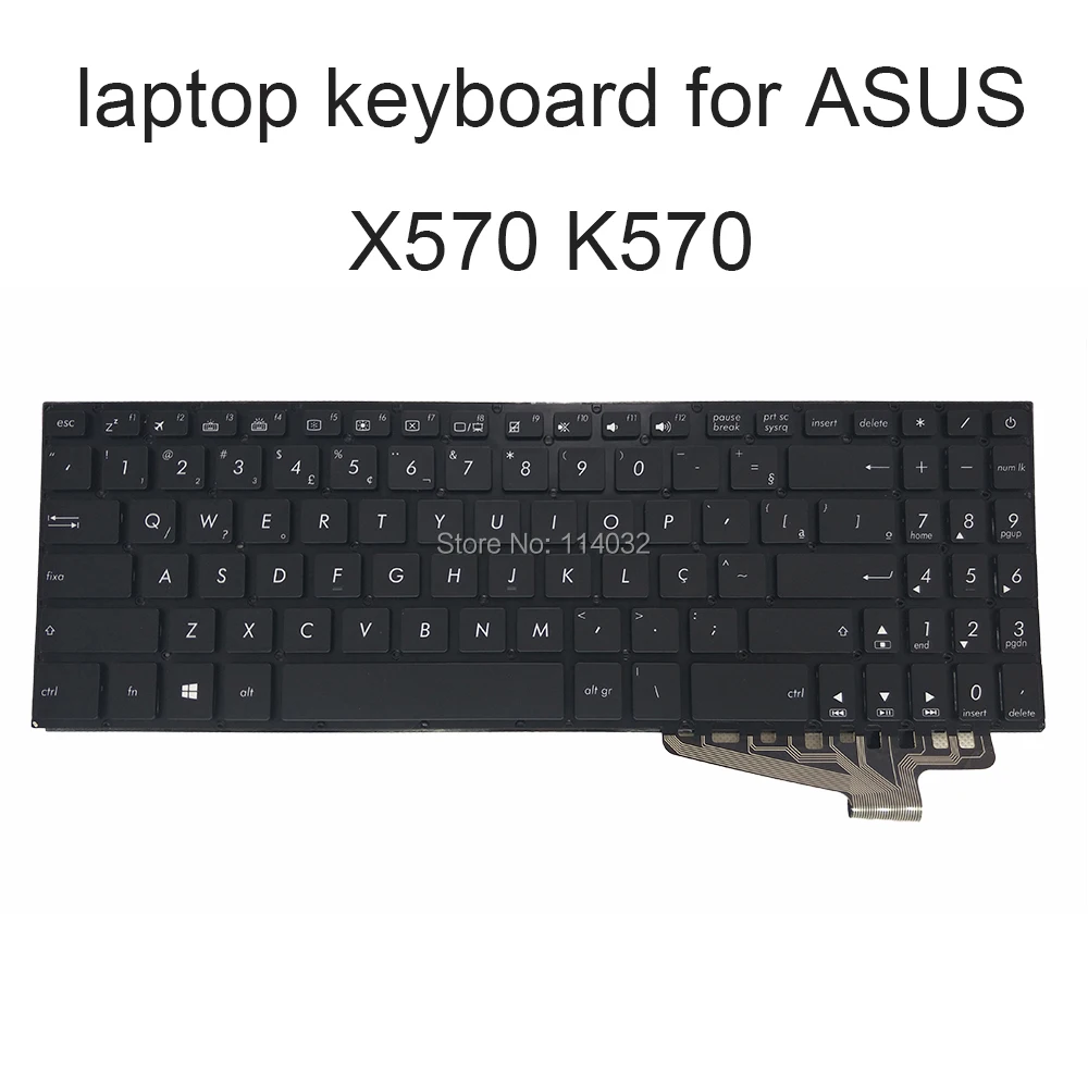Teclado Retroiluminado Brasileiro para Asus Vivobook 15 X570 X570ud K570dd K570bbr00 5602br00 Brasil Substituição - Imagem 6