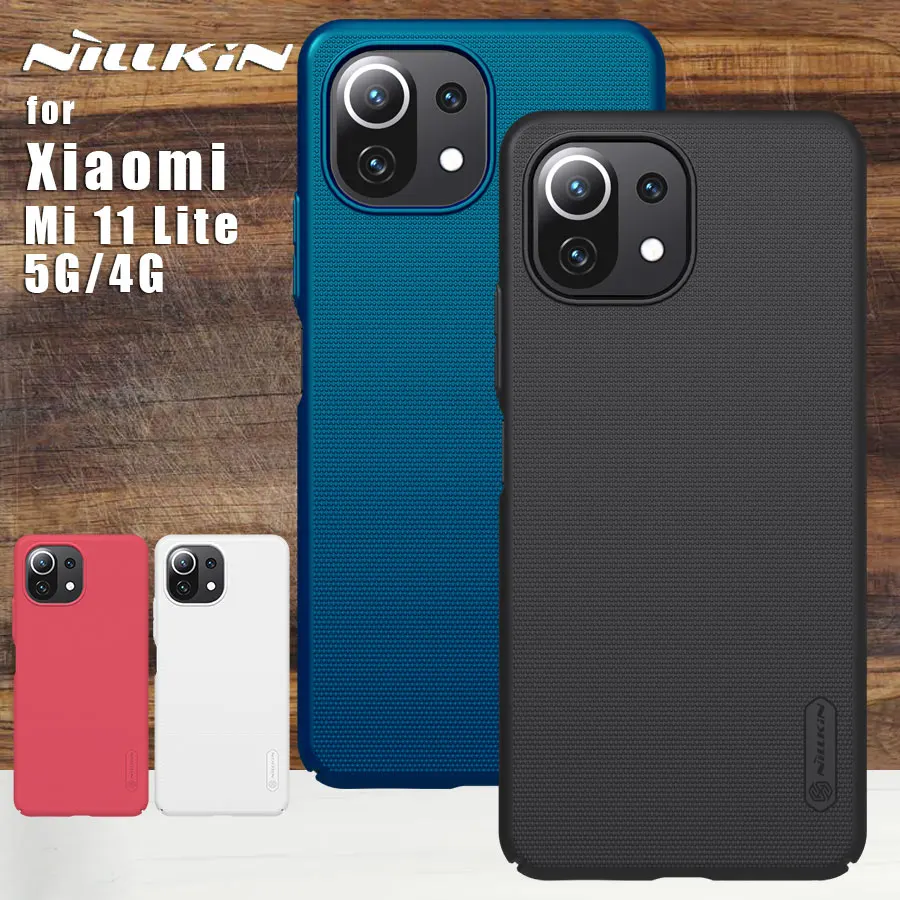 

Nillkin case for Xiaomi Mi 11 Lite 5G 4G case Frosted full 360 Phone Case Protective Back Cover For Xiaomi Mi11 Lite 5G