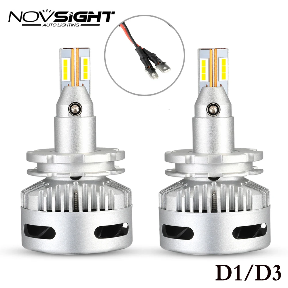 Novsight Super Bright 90W H7/H11/9005/9012/D1/D2D/D5 Car LED Headlight Bulbs Replacement Kit 6500K