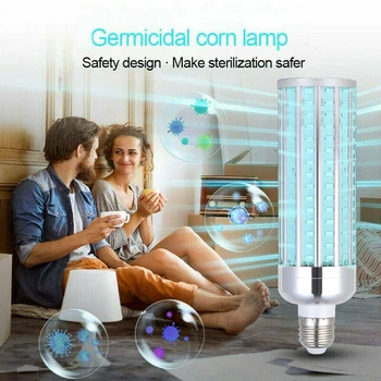 

50W UV Lamp Germicidal Disinfection UVC CFL Ozone LED Light Bulb E26/E27 Ultraviolet Sterilizer Bacterial Kill Mite Home Lamp