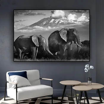 

5d mosaic Diamond Painting diamond Embroidery Black and White Elephant full square round Diamond rhinestone cross stitch N48