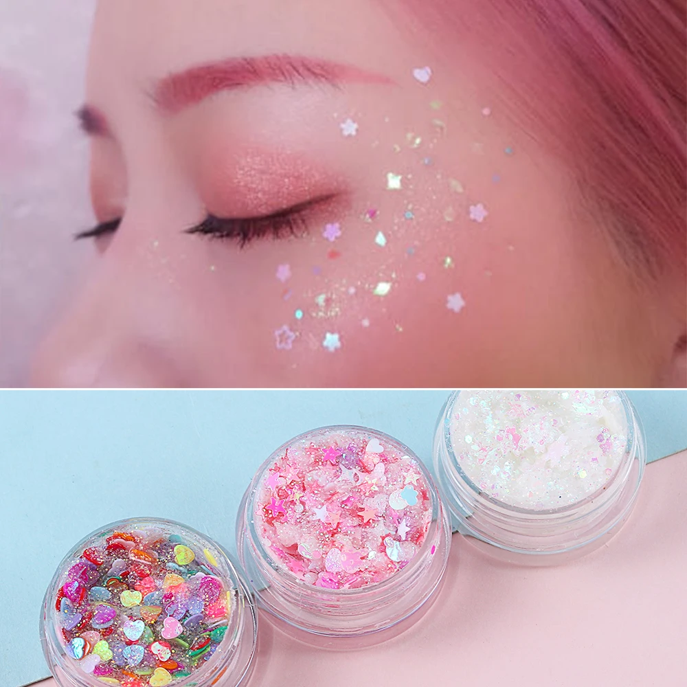 Eye Eyebrow Sequins Gel Shimmer Holographic Eyeshadow Glitter