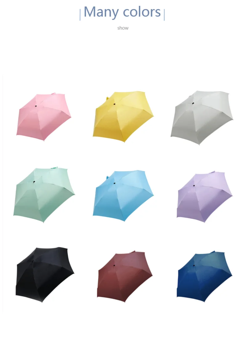 Дождливый день карманный зонтик мини складной зонтик от солнца складной зонтик мини зонтик карамельный цвет путешествия дождевик