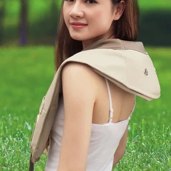 

Effective Massager Shawl Car/Home Shoulder Massage Promote Better Sleep 99 Modes 3D Kneading 20 Strengths Heat Device Neck Beat
