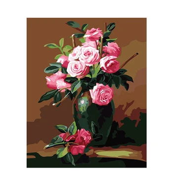 

Rose fragrance Flower DIY Digital Painting By Numbers Modern Wall Art Oil Painting Christmas Gift Home Decor Big Size