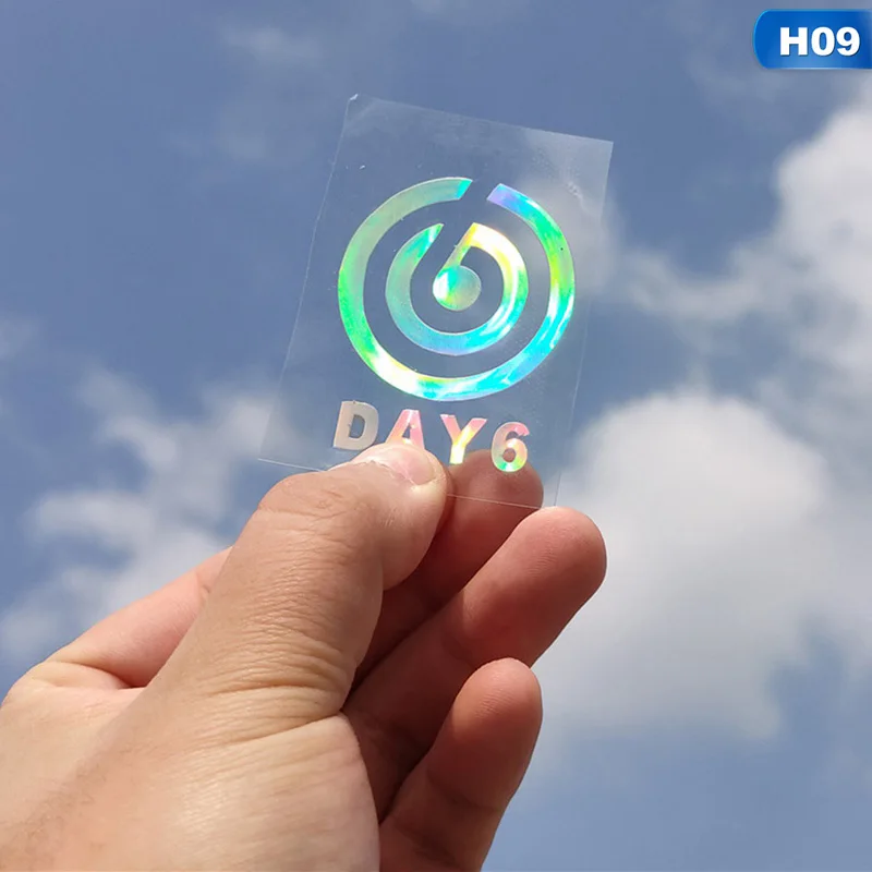 K-POP ASTRO DAY6 CIX EXO TWICE GOT7 X1 SEVENTEEN Лазерная ПВХ наклейка креативная Радужная цветная наклейка для украшения ноутбука телефона