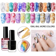 NICOLE DIARY 15 мл/6 мл акварельный лак для ногтей Цветущий DIY гель для ногтей Маникюрный Декор эффект дыма пузырьковый лак маникюрный лак