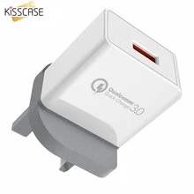 KISSCASE UK 18 Вт Быстрое зарядное устройство QC 3,0 USB зарядник Быстрая зарядка Сетевое зарядное устройство для телефона для iPhone samsung Xiaomi huawei переходник