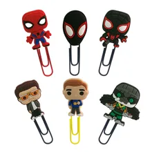 1 шт. Горячая Мультфильм Мститель Человек-паук закладки бумажные зажимы для школы учитель офисные принадлежности DIY украшения для детей Подарки