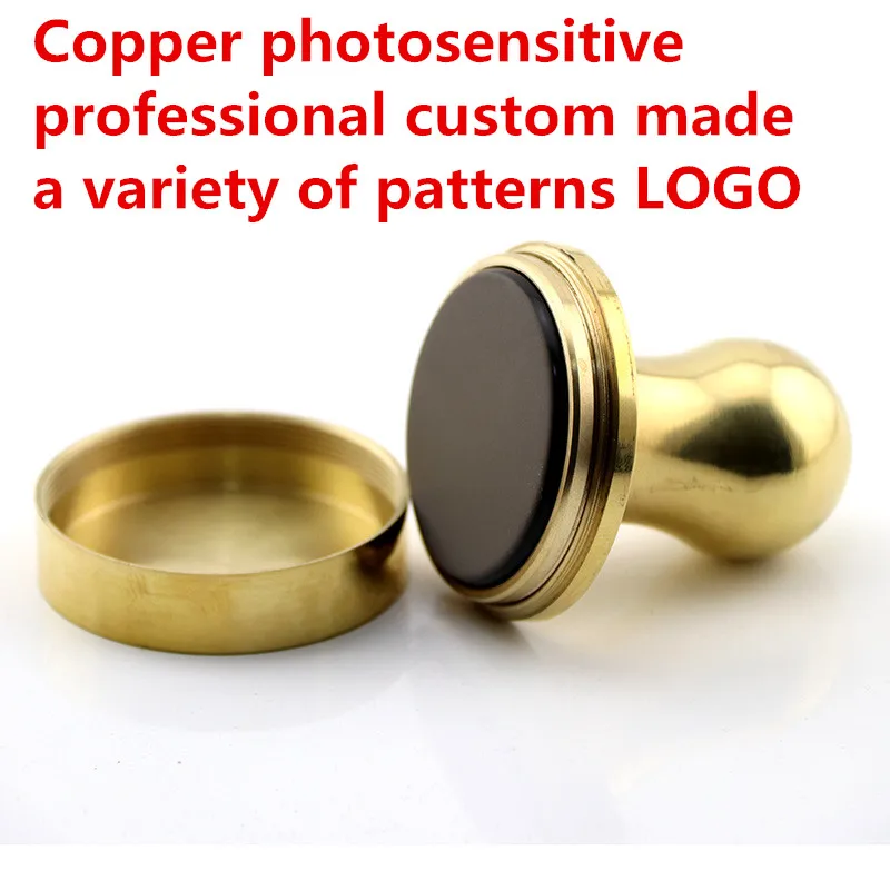 High-grade pure copper custom photosensitive Diy pre custom ink self-inking round and oval rubber stamp for scrapbooking LOGO