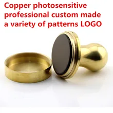 High-grade pure copper custom photosensitive Diy pre custom ink self-inking round and oval rubber stamp for scrapbooking LOGO