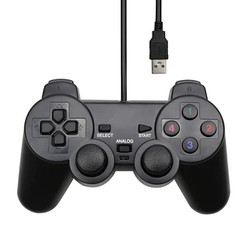 

Wired USB Controller Gamepad For WinXP/Win7/Win8/Win10 For PC Computer Laptop Black Game Joystick Accessory
