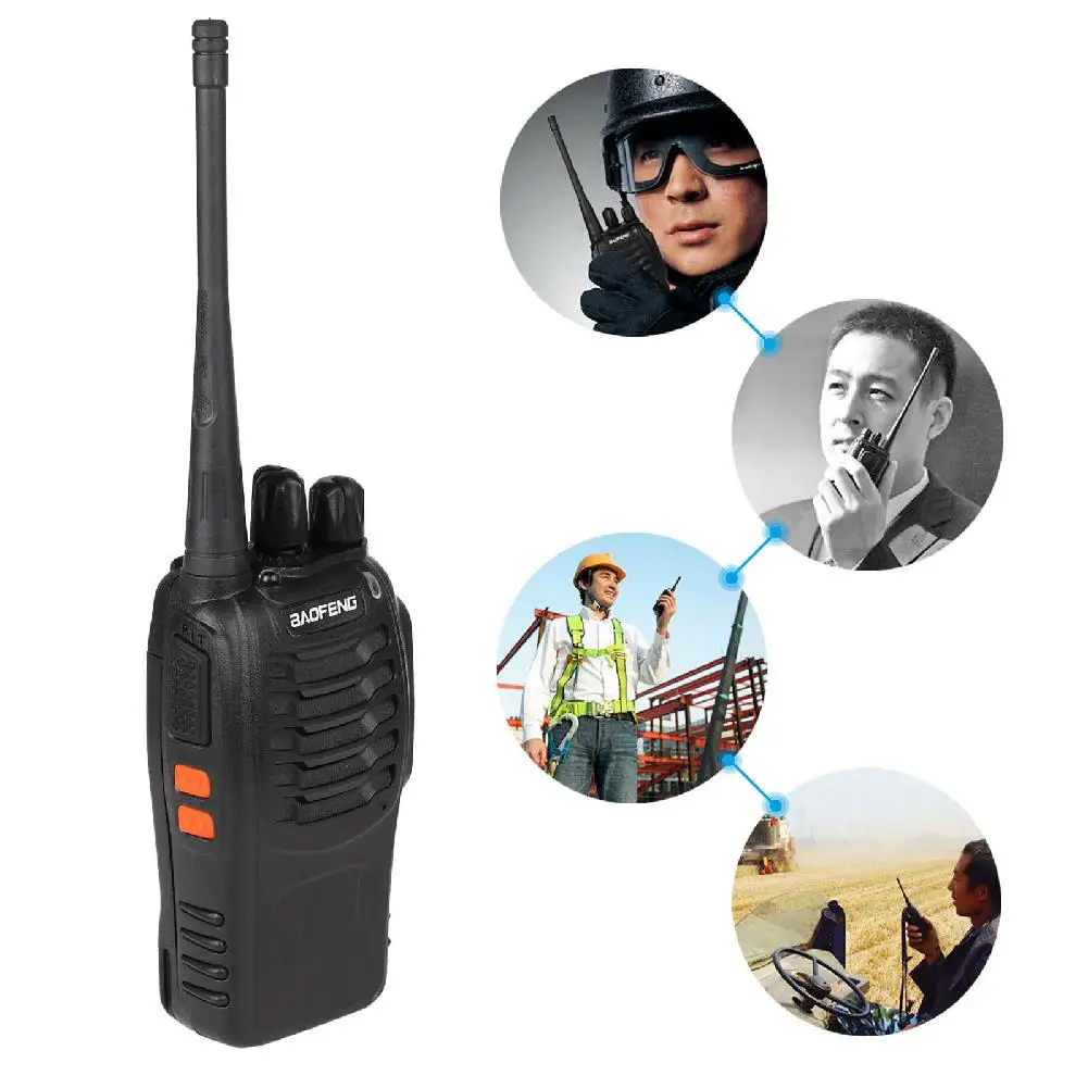 BAOFENG BF-888S рация UHF двухстороннее радио baofeng 888s UHF 400-470 МГц 16CH портативный приемопередатчик с наушником