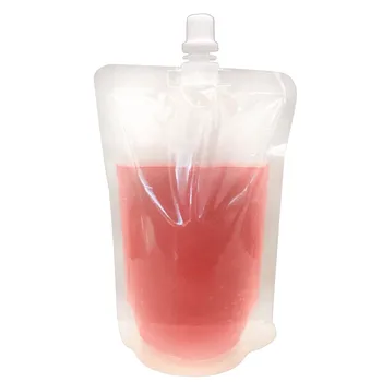 

100 Pcs Stand-Up Plastic Drink Bag Spout Pouch For Beverage Liquid Juice Milk Coffee Nozzle Bag Beverage Mouth Bag