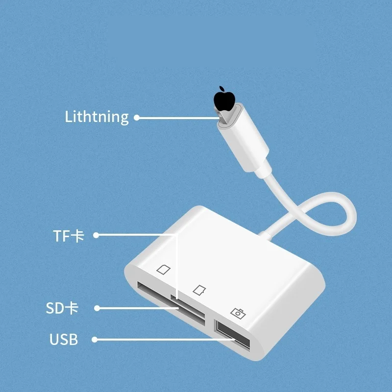 Type C IOS Card Reader OTG USB Camera Connection Kit for IPhone XS MAX XR IPad Pro 2018 MacBook Adapter Phone SD TF Writer | Компьютеры и