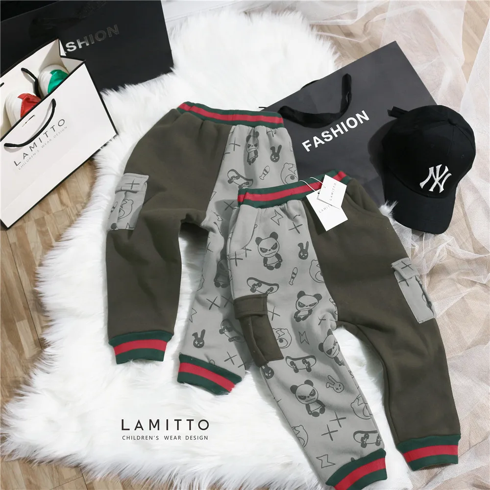Tonytaobaby/новые зимние спортивные короткие плюшевые штаны унисекс для мальчиков и девочек, подходящие по цвету; штаны для малышей