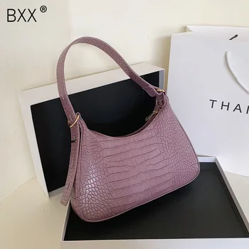

[BXX] Crocodile Pattern PU Leather Crossbody Bags For Women 2020 New Purses and Handbags Ladies Shoulder Messenger Bag HM794