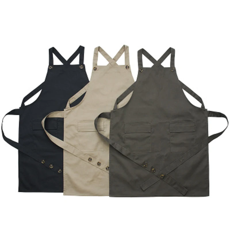 Botique-Stylist Apron Adjustable Unisex Cobbler Uniforms with Pockets Art Smock Aprons for Women Beauticians for Workwear