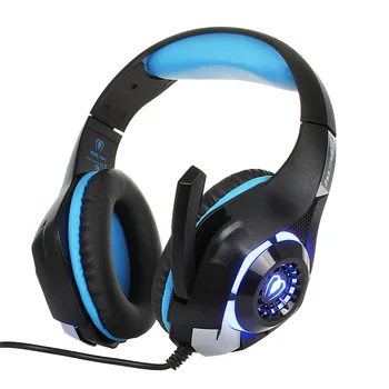 

GM-1 Comfortable Gaming Headset for Xbox One PS4 PC Tablet Cellphone Stereo LED Backlit Headphone with Micphone Blue