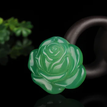 

Natural Jade Red Agate Rose Girl