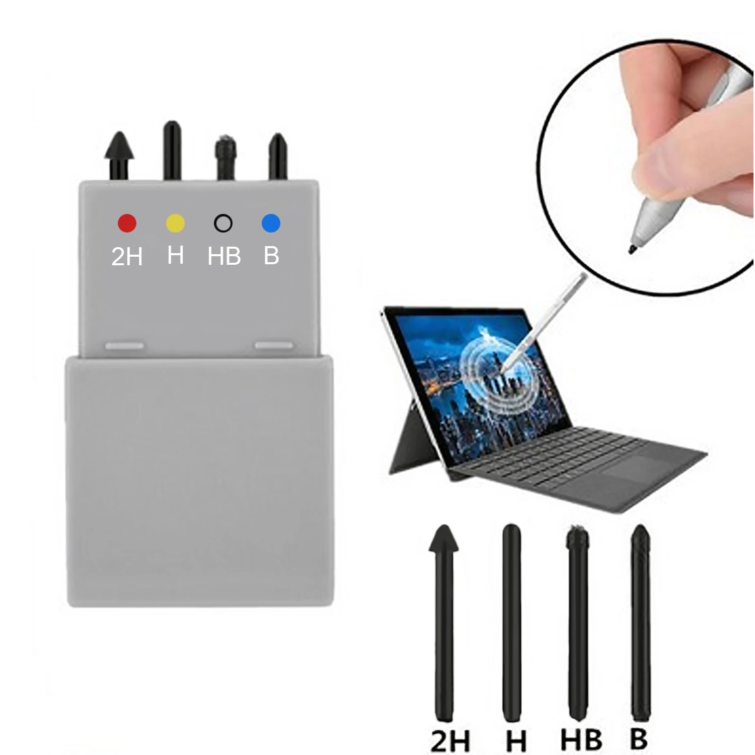Портативный сменные наконечники набор инструментов 2H HB B для microsoft Surface Pro5 Pro4 емкостный сенсорный стилус