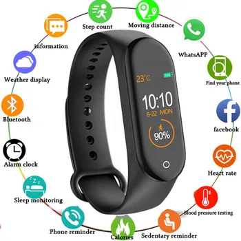 

M4 Smart Band Wristband Blood Pressure/Heart Rate Monitor/Pedometer Sports Bracelet Health Fitness Bracelet Smartwatch