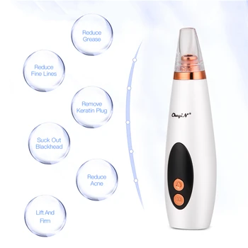 

USB Rechargeable Vacuum Facial Blackhead Remover Acne Pore Cleaner Skin Exfoliator Peeling Facial Cleansing Firming Machine