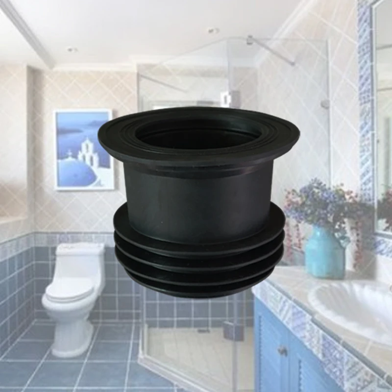 

Toilet Spill Sealing ring Drain pipe Anti-leak Deodorant ring Toilet Base Drainage fittings Heighten durable Rubber flange
