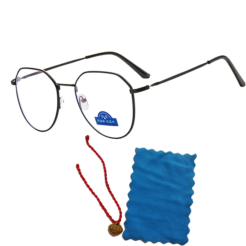 Древние книги очки женщины Синий свет плоское зеркало многоугольник студентов неправильное литературные очки стеллаж
