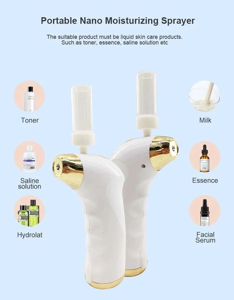 HandHeld Beauty Oxygen Machine Nano Sprayer Hydrating Facial Moisturizing Rejuvenation Skin Facial Hydration Machine Injection
