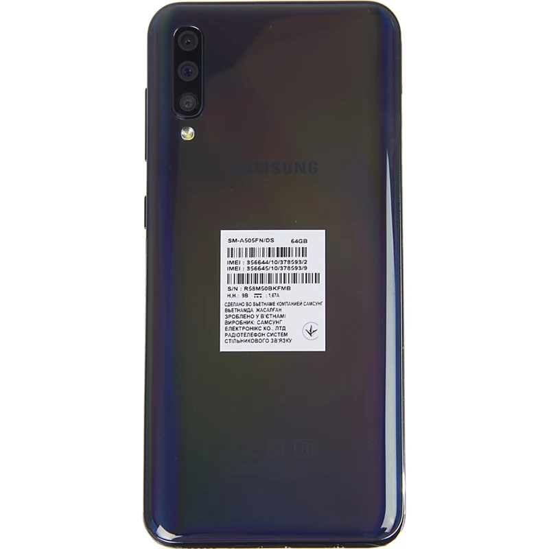 Смартфон SAMSUNG Galaxy A50 64Gb, SM-A505F, черный