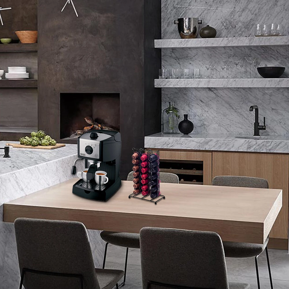 42 чашки для кофейная капсула Nespresso кронштейн стручки вращающийся стеллаж кофейная стойка для капсул капсулы для хранения полка Организация держатель