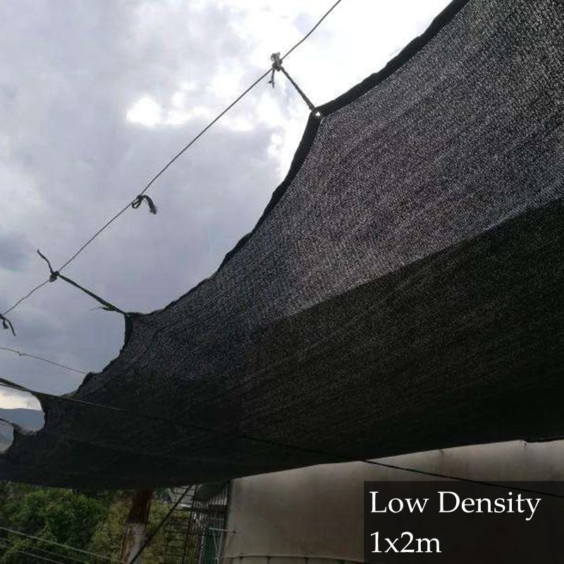 low density 1x2 Черное окно сетка солнцезащитный навес окно тент на крыше тент парус тент автомобиль солнцезащитный парус Сад Двор тент - Цвет: low density 1x2