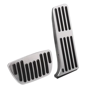 

2pcs Foot Pedal Covers Silver Non-Slip Rubber Wear-Resistant Practical