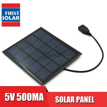 

Solar Panel 2W 2.5W 5V USB Output Battery Charger Voltage Regulator Mobile Phone Power Bank DC 5.5*2.1 Solar Cell
