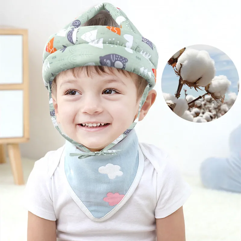 born baby accessories	 Baby toddler anti-collision cap Adjustable child safety soft helmet Head protection artifact teething toys for babies