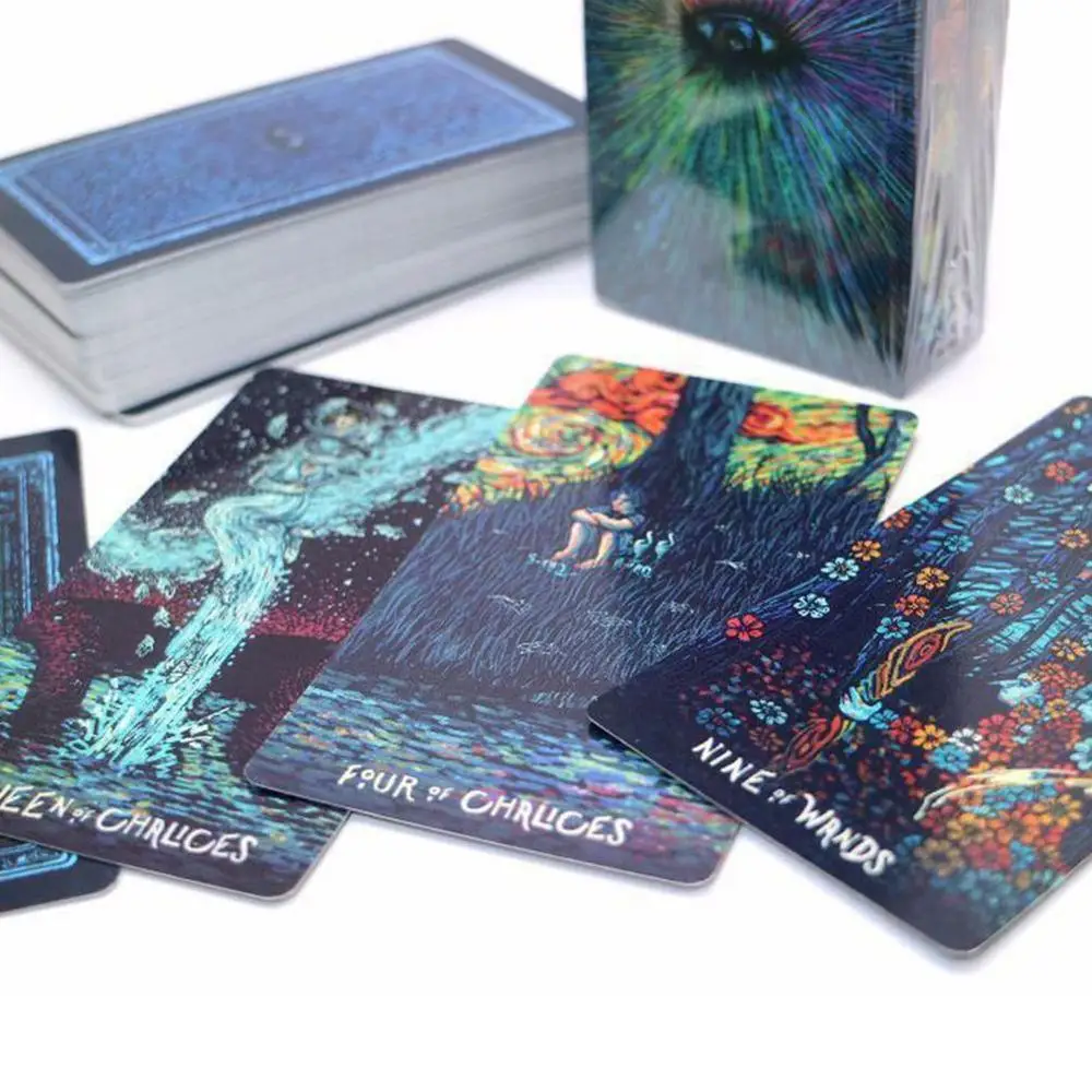 

English DIY Cashing Prism Visions Tarot Board Game Tarot Cards Deck Fortune Telling Creative English Tarot Custom Tarot