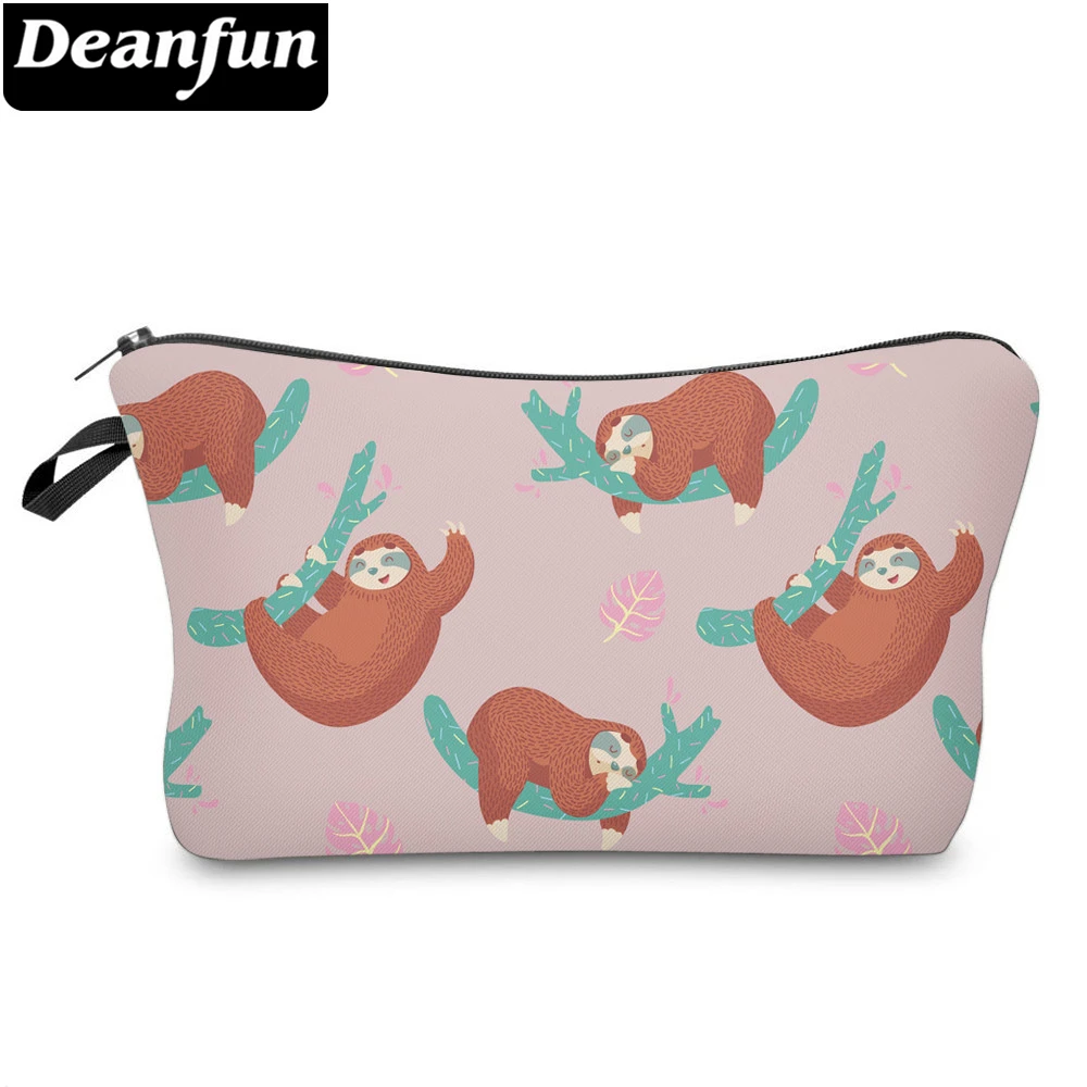 Deanfun печать ленивый косметичка черепаха лист светло розовый макияж сумка