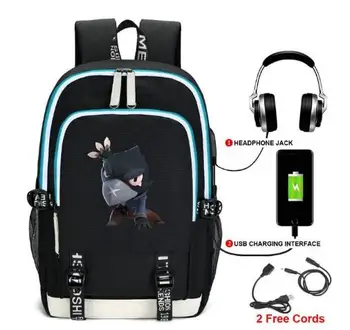 

Character Leon Kids Bookbag Backpack Usb Charging Schoolbag Student School Bag 3D Print Computer Bag 44*30*15 Cm