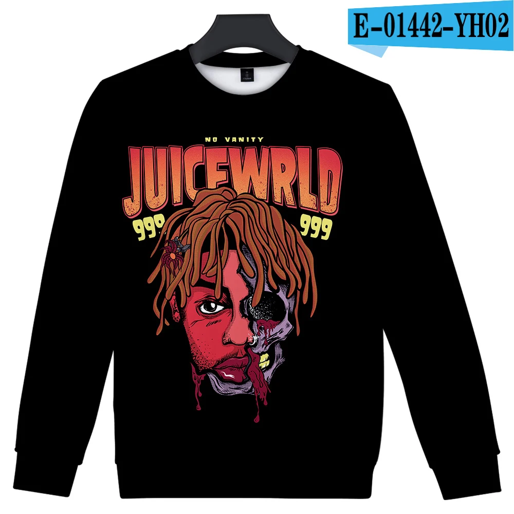 Новая американская певица Juice Wrld, популярная Повседневная футболка с длинными рукавами унисекс, джемпер для пары, для родителей и детей, для ролевых игр - Цвет: 04
