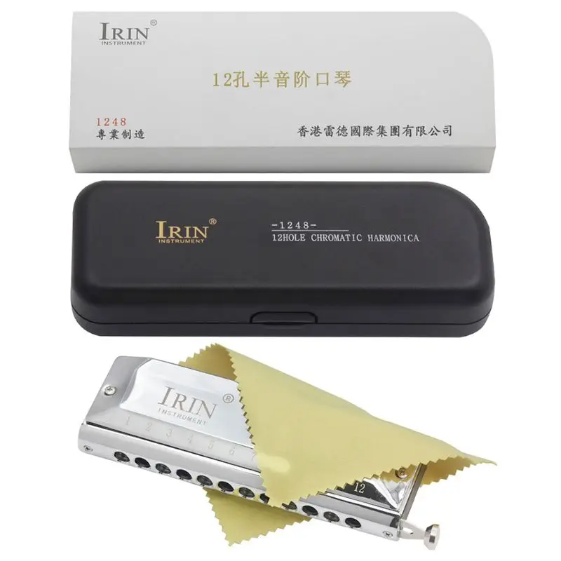 

12 Holes 48 Tone Harmonica Chromatic Harp Metal Board Resin Copper Plating 27RD