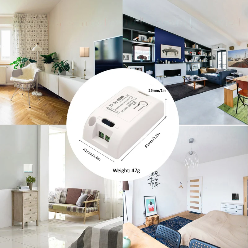 433Mhz Universal RF Switch AC 110V220V 1CH Relay Receiver WALL Panel wireless Smart Push Light Celiing Bedroom Lamp LED DIY Bulb