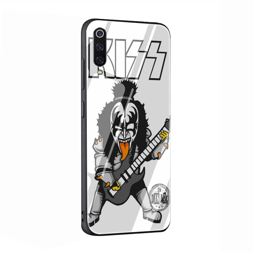 EWAU рок-группы "Kiss" Стекло чехол для телефона для Xiao mi 4X 6A Note5 6 7 pro mi 5X6X8 9 A1 A2 - Цвет: G9